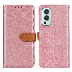 Funda de Cuero Cartera con Soporte Carcasa K05Z para OnePlus Nord 2 5G Rosa