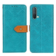 Funda de Cuero Cartera con Soporte Carcasa K05Z para OnePlus Nord CE 5G Verde