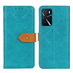 Funda de Cuero Cartera con Soporte Carcasa K05Z para Oppo A16 Verde