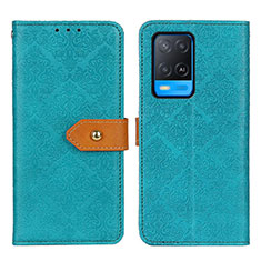 Funda de Cuero Cartera con Soporte Carcasa K05Z para Oppo A54 4G Verde