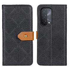 Funda de Cuero Cartera con Soporte Carcasa K05Z para Oppo A54 5G Negro