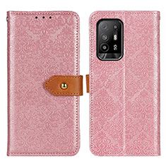 Funda de Cuero Cartera con Soporte Carcasa K05Z para Oppo A95 5G Rosa