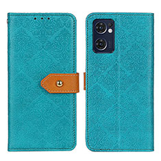 Funda de Cuero Cartera con Soporte Carcasa K05Z para Oppo Find X5 Lite 5G Verde