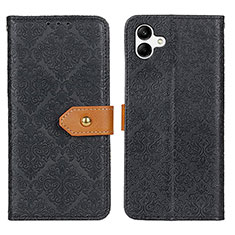 Funda de Cuero Cartera con Soporte Carcasa K05Z para Samsung Galaxy F04 Negro