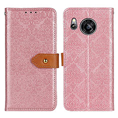 Funda de Cuero Cartera con Soporte Carcasa K05Z para Sharp Aquos Sense7 Rosa