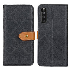 Funda de Cuero Cartera con Soporte Carcasa K05Z para Sony Xperia 10 III SO-52B Negro