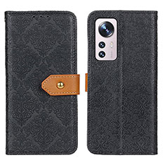 Funda de Cuero Cartera con Soporte Carcasa K05Z para Xiaomi Mi 12 5G Negro