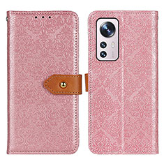 Funda de Cuero Cartera con Soporte Carcasa K05Z para Xiaomi Mi 12 Pro 5G Rosa