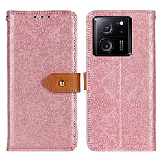 Funda de Cuero Cartera con Soporte Carcasa K05Z para Xiaomi Mi 13T 5G Rosa