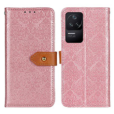 Funda de Cuero Cartera con Soporte Carcasa K05Z para Xiaomi Poco F4 5G Rosa