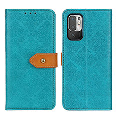 Funda de Cuero Cartera con Soporte Carcasa K05Z para Xiaomi POCO M3 Pro 5G Verde