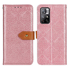 Funda de Cuero Cartera con Soporte Carcasa K05Z para Xiaomi Poco M4 Pro 5G Rosa