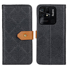 Funda de Cuero Cartera con Soporte Carcasa K05Z para Xiaomi Redmi 10 India Negro