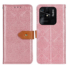 Funda de Cuero Cartera con Soporte Carcasa K05Z para Xiaomi Redmi 10 India Rosa