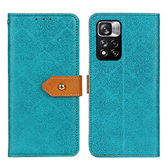 Funda de Cuero Cartera con Soporte Carcasa K05Z para Xiaomi Redmi Note 11 Pro+ Plus 5G Verde