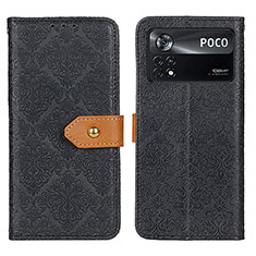 Funda de Cuero Cartera con Soporte Carcasa K05Z para Xiaomi Redmi Note 11E Pro 5G Negro