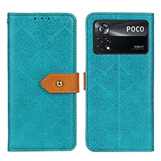 Funda de Cuero Cartera con Soporte Carcasa K05Z para Xiaomi Redmi Note 11E Pro 5G Verde