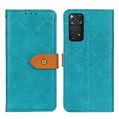 Funda de Cuero Cartera con Soporte Carcasa K05Z para Xiaomi Redmi Note 11S 4G Verde