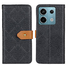 Funda de Cuero Cartera con Soporte Carcasa K05Z para Xiaomi Redmi Note 13 Pro 5G Negro