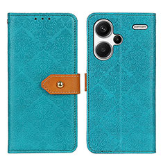 Funda de Cuero Cartera con Soporte Carcasa K05Z para Xiaomi Redmi Note 13 Pro+ Plus 5G Verde