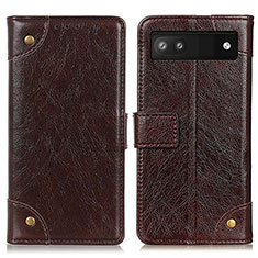 Funda de Cuero Cartera con Soporte Carcasa K06Z para Google Pixel 6a 5G Marron