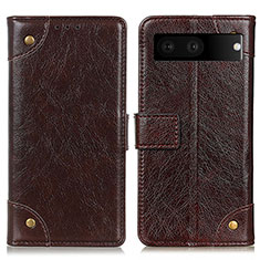 Funda de Cuero Cartera con Soporte Carcasa K06Z para Google Pixel 7 5G Marron