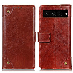 Funda de Cuero Cartera con Soporte Carcasa K06Z para Google Pixel 7 Pro 5G Marron Claro