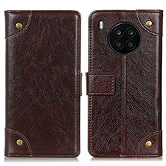 Funda de Cuero Cartera con Soporte Carcasa K06Z para Huawei Honor 50 Lite Marron