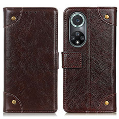 Funda de Cuero Cartera con Soporte Carcasa K06Z para Huawei Nova 9 Pro Marron