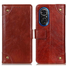 Funda de Cuero Cartera con Soporte Carcasa K06Z para Huawei Nova 9 SE Marron Claro