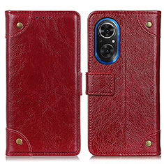 Funda de Cuero Cartera con Soporte Carcasa K06Z para Huawei Nova 9 SE Rojo