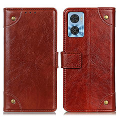 Funda de Cuero Cartera con Soporte Carcasa K06Z para Motorola Moto E22i Marron Claro