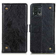 Funda de Cuero Cartera con Soporte Carcasa K06Z para Motorola Moto G72 Negro