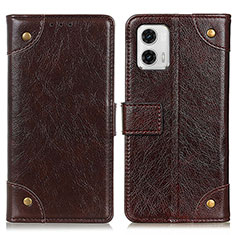 Funda de Cuero Cartera con Soporte Carcasa K06Z para Motorola Moto G73 5G Marron