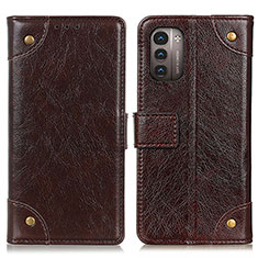 Funda de Cuero Cartera con Soporte Carcasa K06Z para Nokia G11 Marron