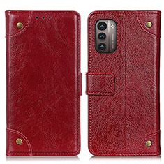 Funda de Cuero Cartera con Soporte Carcasa K06Z para Nokia G11 Rojo