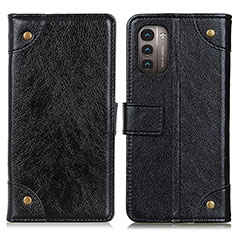 Funda de Cuero Cartera con Soporte Carcasa K06Z para Nokia G21 Negro