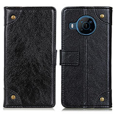 Funda de Cuero Cartera con Soporte Carcasa K06Z para Nokia X100 5G Negro