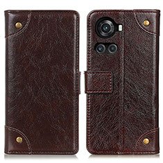 Funda de Cuero Cartera con Soporte Carcasa K06Z para OnePlus 10R 5G Marron