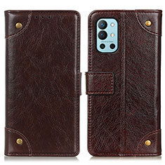 Funda de Cuero Cartera con Soporte Carcasa K06Z para OnePlus 9R 5G Marron