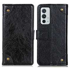 Funda de Cuero Cartera con Soporte Carcasa K06Z para OnePlus 9RT 5G Negro