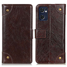 Funda de Cuero Cartera con Soporte Carcasa K06Z para OnePlus Nord CE 2 5G Marron