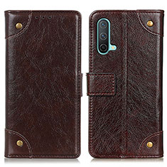 Funda de Cuero Cartera con Soporte Carcasa K06Z para OnePlus Nord CE 5G Marron