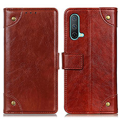 Funda de Cuero Cartera con Soporte Carcasa K06Z para OnePlus Nord CE 5G Marron Claro