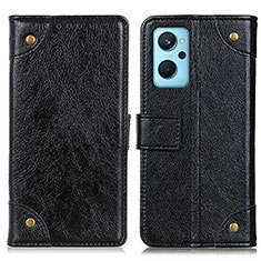 Funda de Cuero Cartera con Soporte Carcasa K06Z para Oppo A96 4G Negro