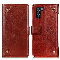 Funda de Cuero Cartera con Soporte Carcasa K06Z para Oppo K9 Pro 5G Marron Claro