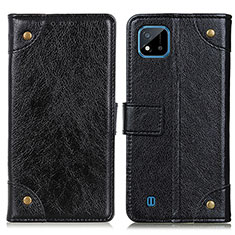 Funda de Cuero Cartera con Soporte Carcasa K06Z para Realme C11 (2021) Negro