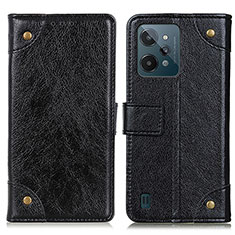 Funda de Cuero Cartera con Soporte Carcasa K06Z para Realme C31 Negro