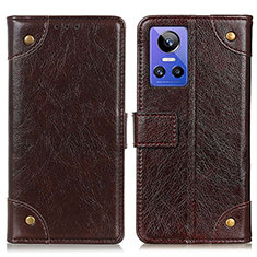 Funda de Cuero Cartera con Soporte Carcasa K06Z para Realme GT Neo3 5G Marron