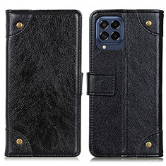 Funda de Cuero Cartera con Soporte Carcasa K06Z para Samsung Galaxy M53 5G Negro